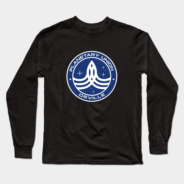 STARSHIP OF THE PLANETARY UNION Long Sleeve T-Shirt by BeyondGraphic